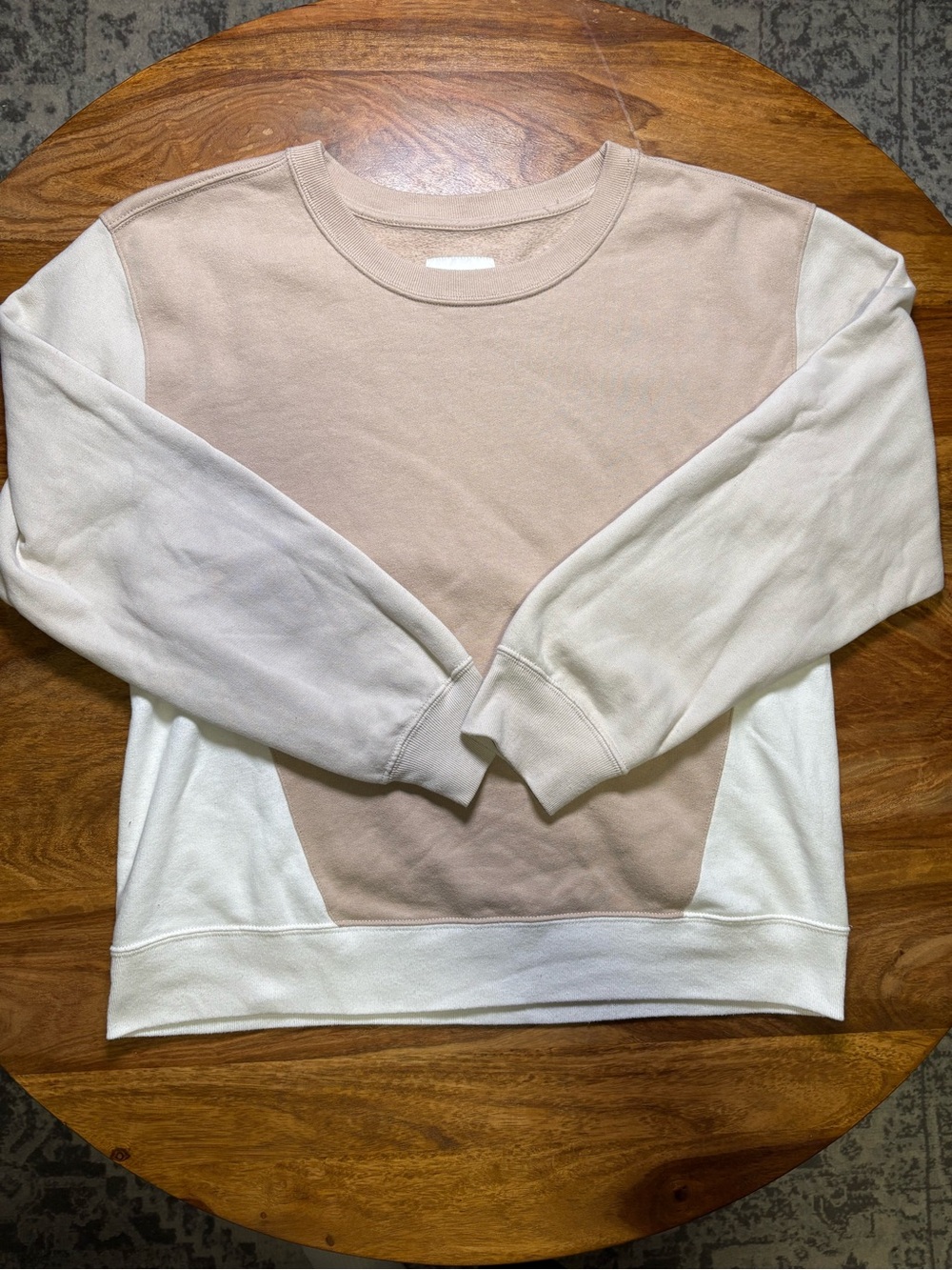 Abercrombie Women's Two-Tone Crewneck Sweatshirt